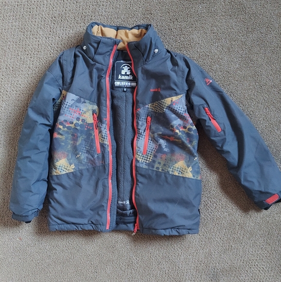 Kamik Boys Ski / Snowboard Jacket Coat Size 12 Youth | Reflective | Canadian - Picture 1 of 7